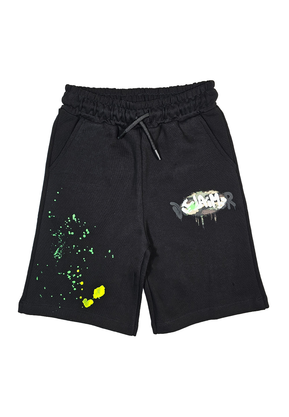 Bermuda felpa nero per bambino - Primamoda kids