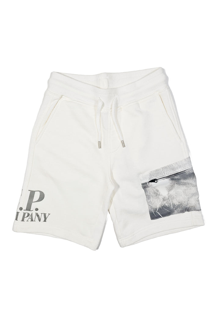 Bermuda felpa bianco per bambino - Primamoda kids