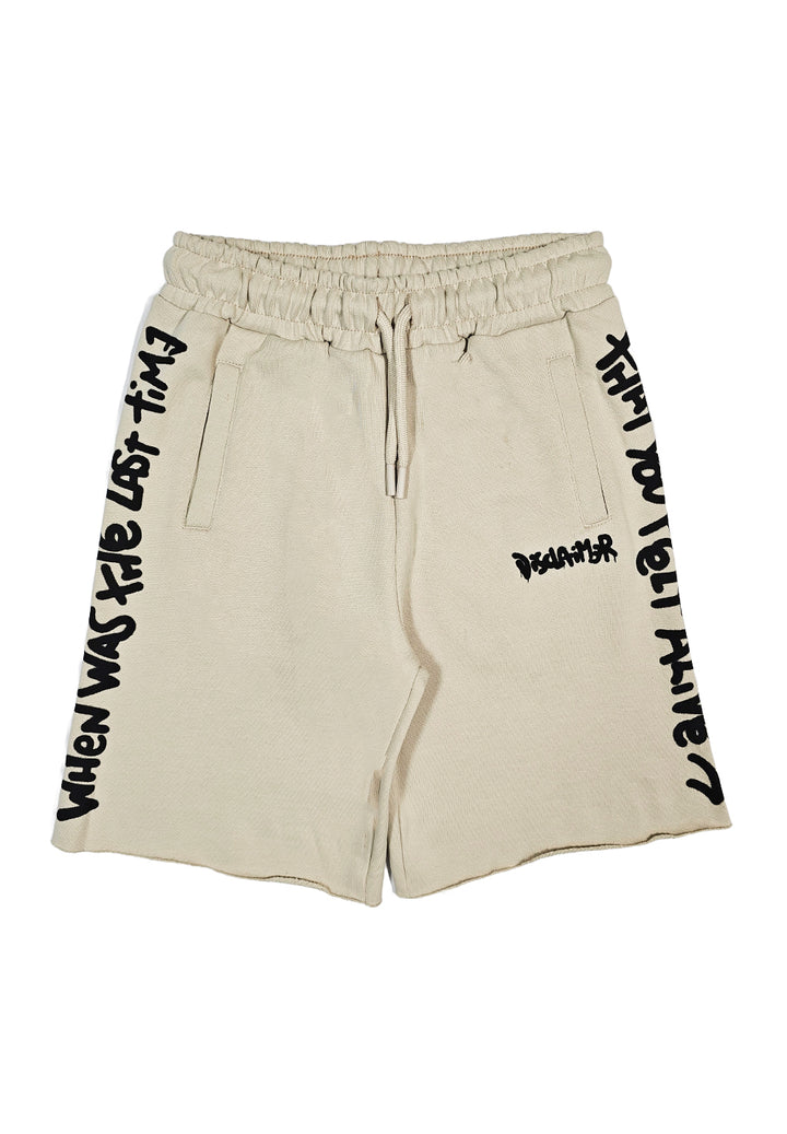 Bermuda felpa beige per bambino - Primamoda kids