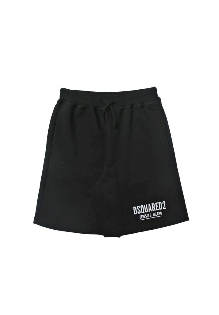 Bermuda felpa nero per bambino - Primamoda kids