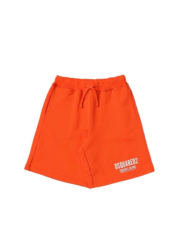 Bermuda felpa arancione per bambino - Primamoda kids
