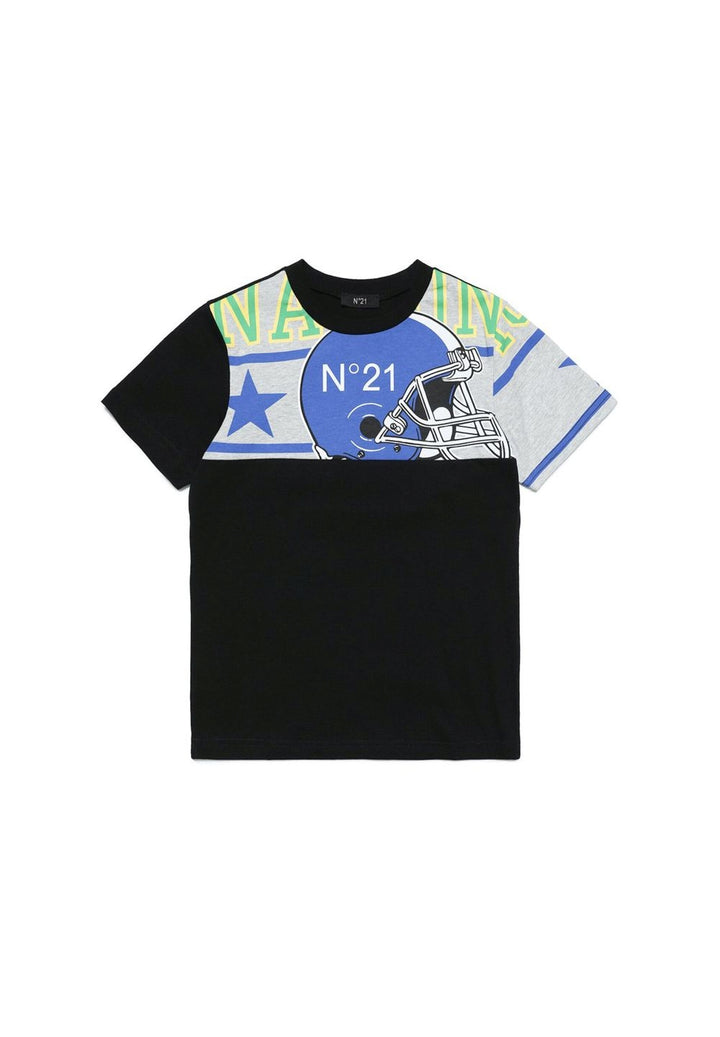 T-shirt girocollo nera per bambino - Primamoda kids
