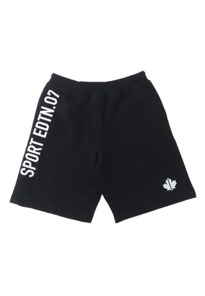 Bermuda felpa nero per bambino - Primamoda kids