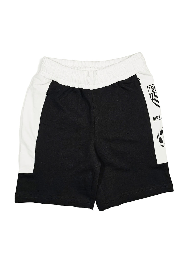 Bermuda felpa nero per bambino - Primamoda kids