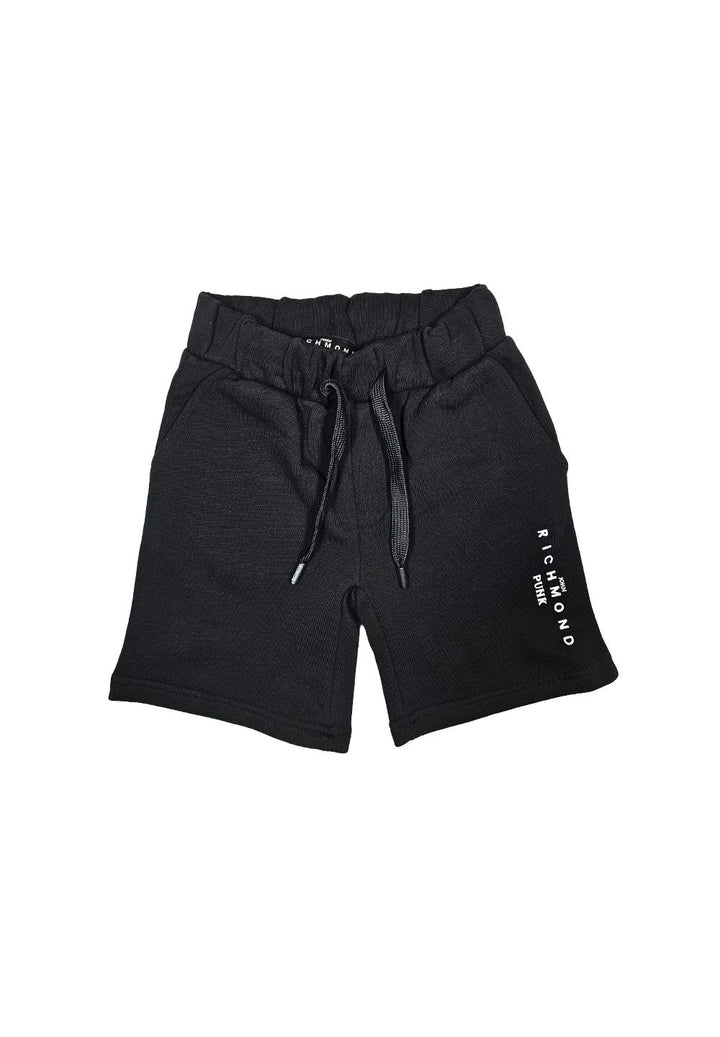 Bermuda felpa nero per bambino - Primamoda kids