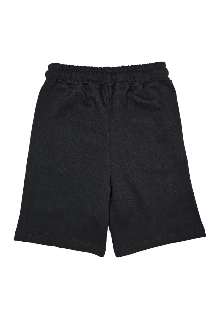 Bermuda felpa nero per bambino - Primamoda kids