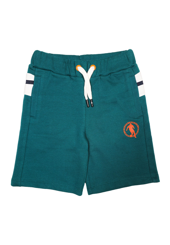 Bermuda felpa verde per bambino - Primamoda kids