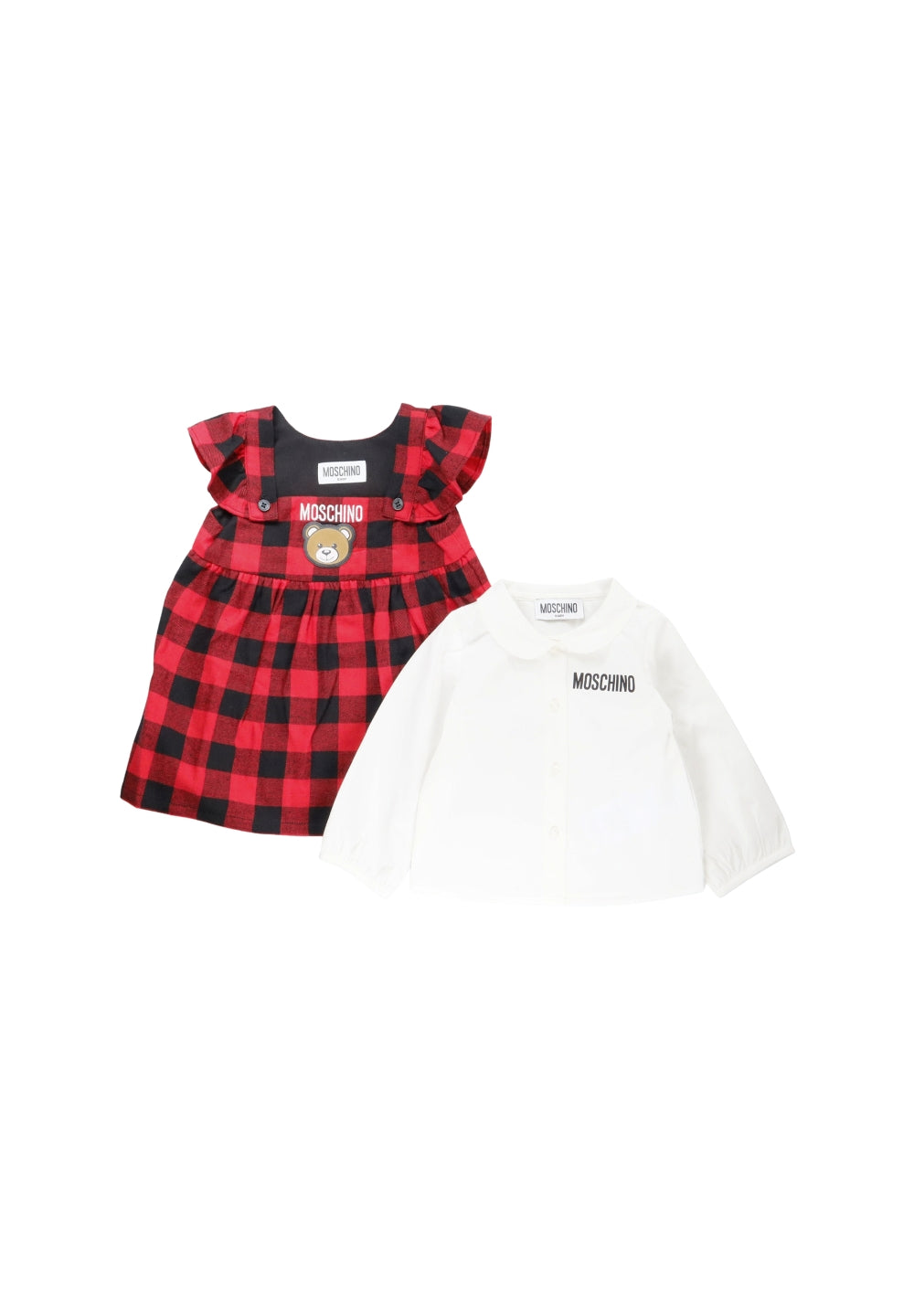 Completo bianco-rosso per neonata - Primamoda kids