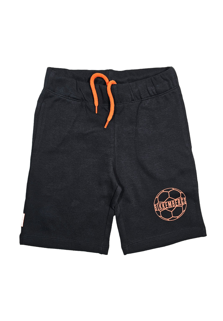 Bermuda felpa nero per bambino - Primamoda kids