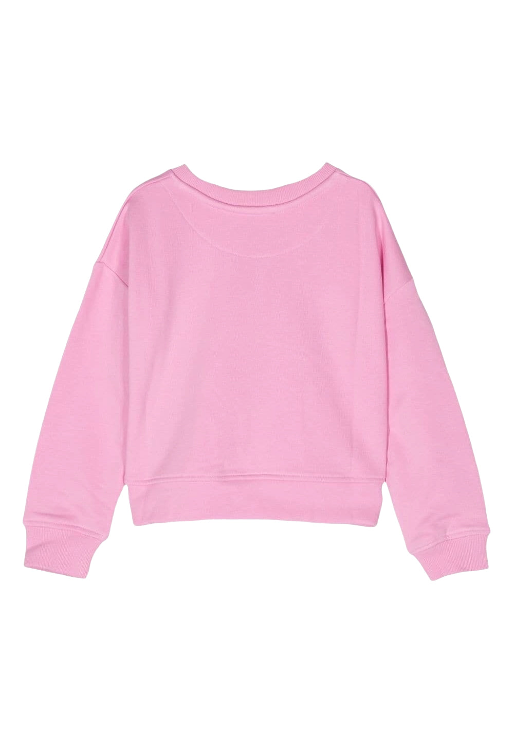Felpa girocollo rosa per bambina