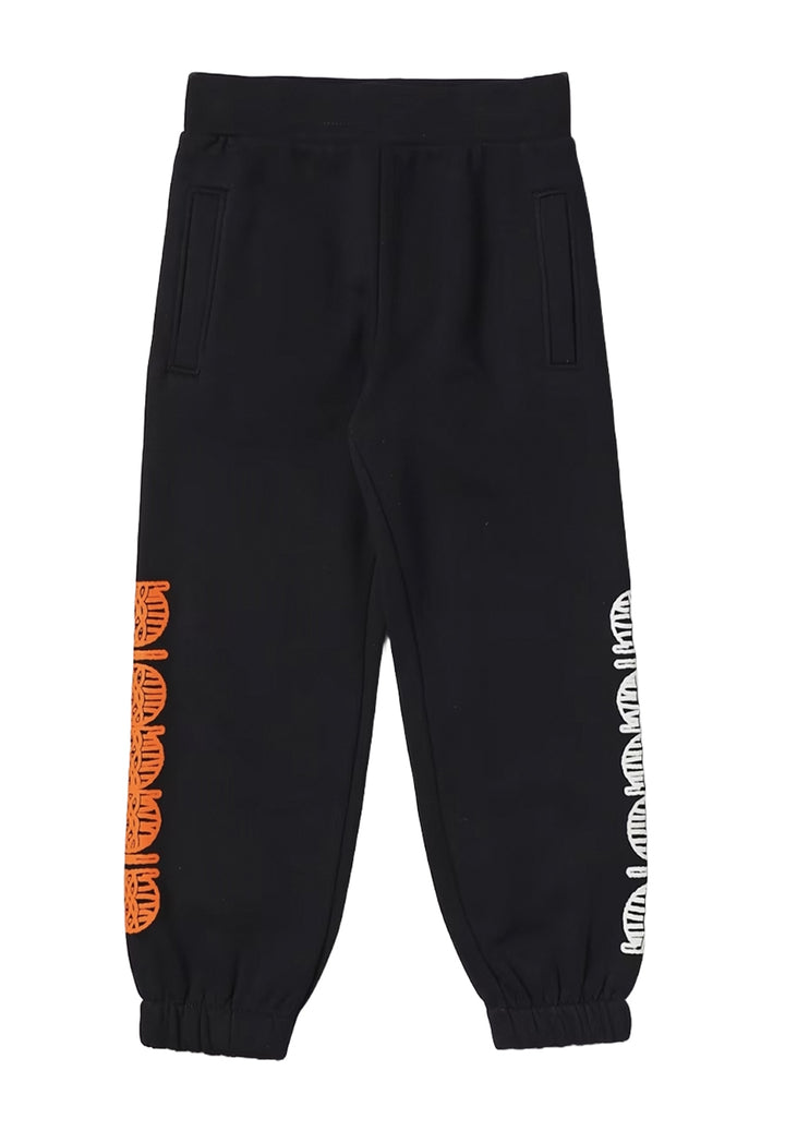 Black fleece trousers for boy