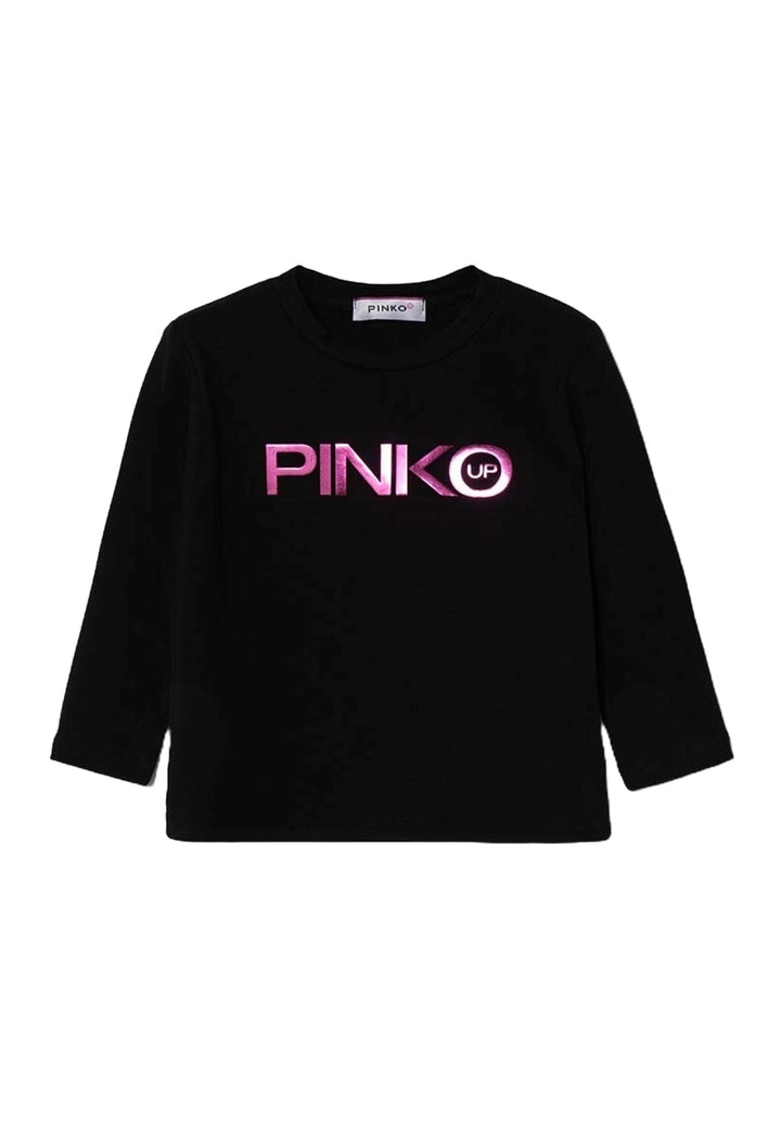 T-shirt nera per bambina