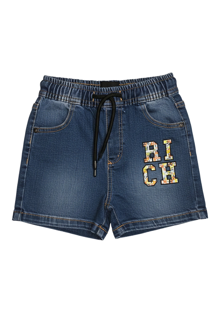 Bermuda blu denim per neonato