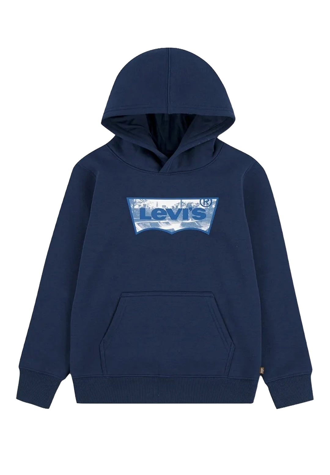 Felpa cappuccio blu per bambino