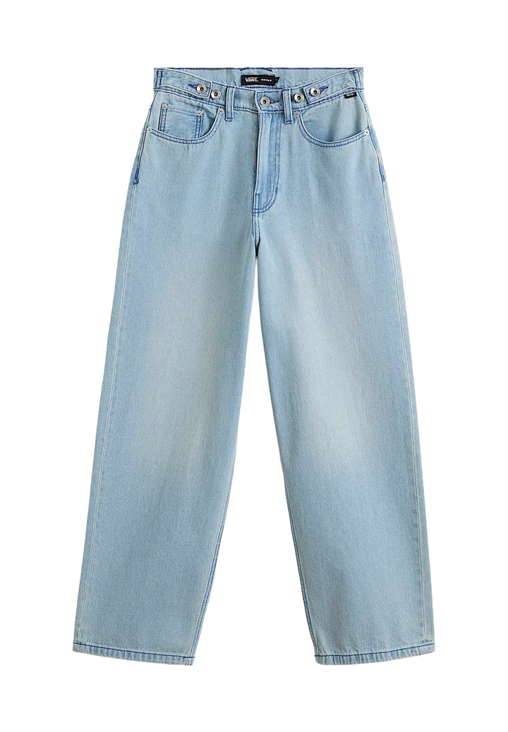 Jeans baggy blu denim chiaro per bambina