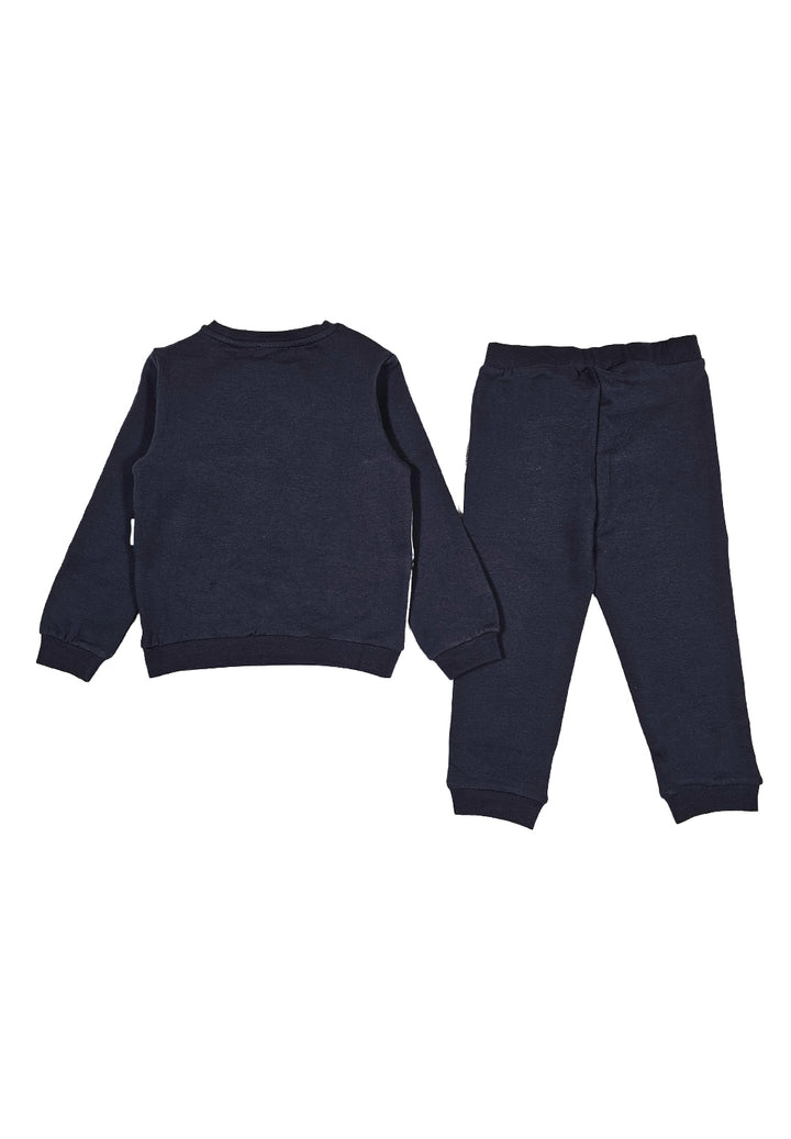 Weiß-blaues Sweatshirt-Set für Neugeborene