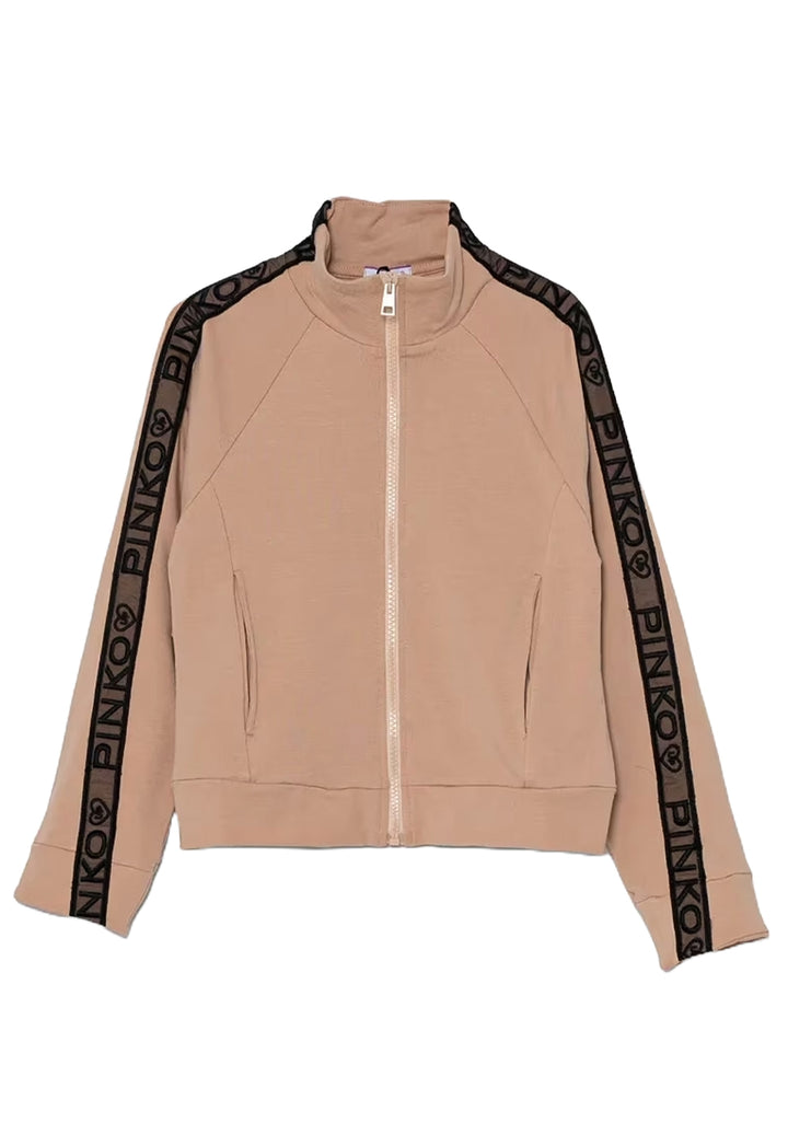 Felpa zip rosa per bambina