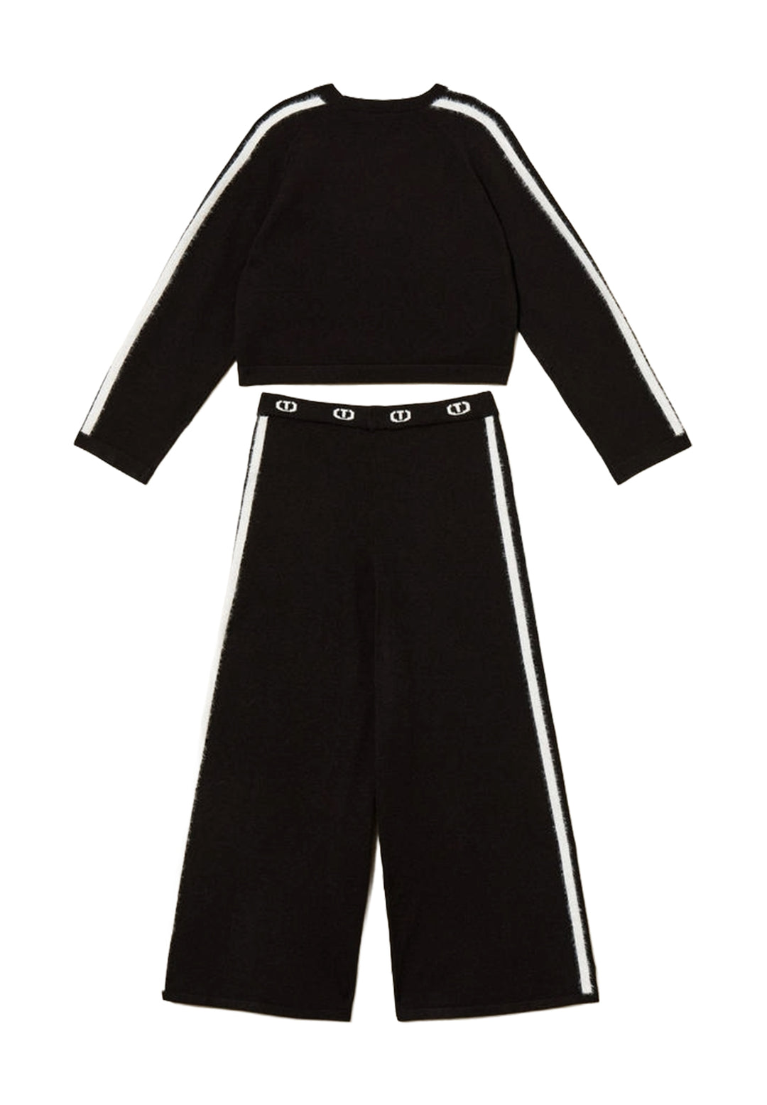 Completo maglia nero per bambina