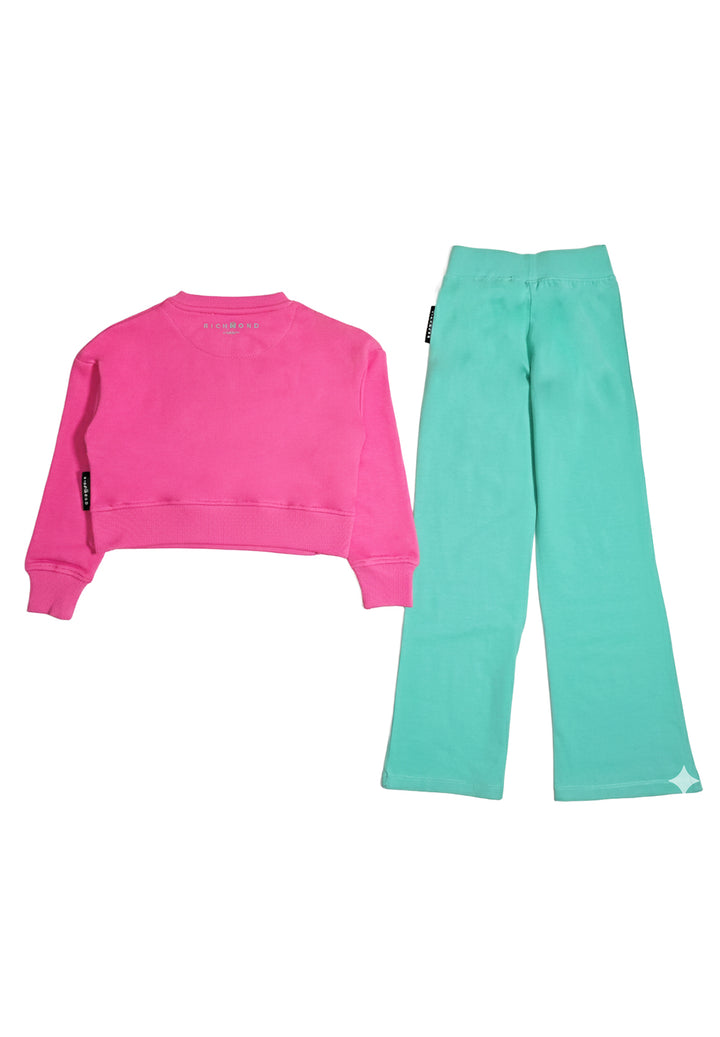 Completo fuxia-verde per bambina