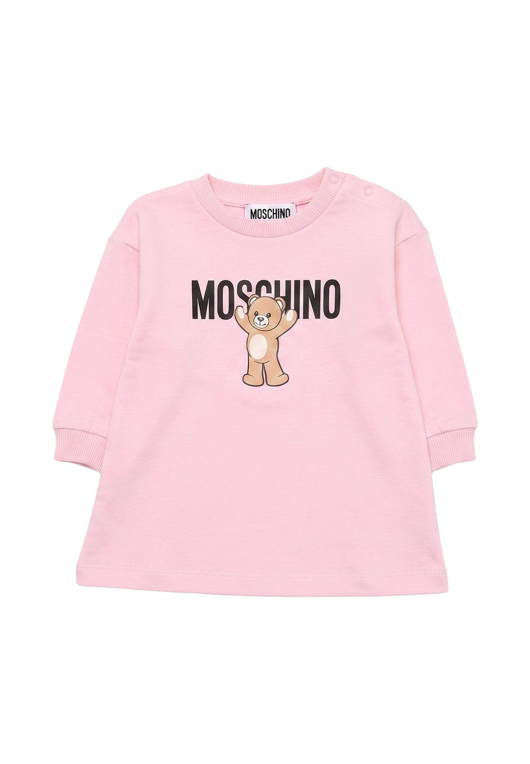 Vestito felpa rosa per neonata