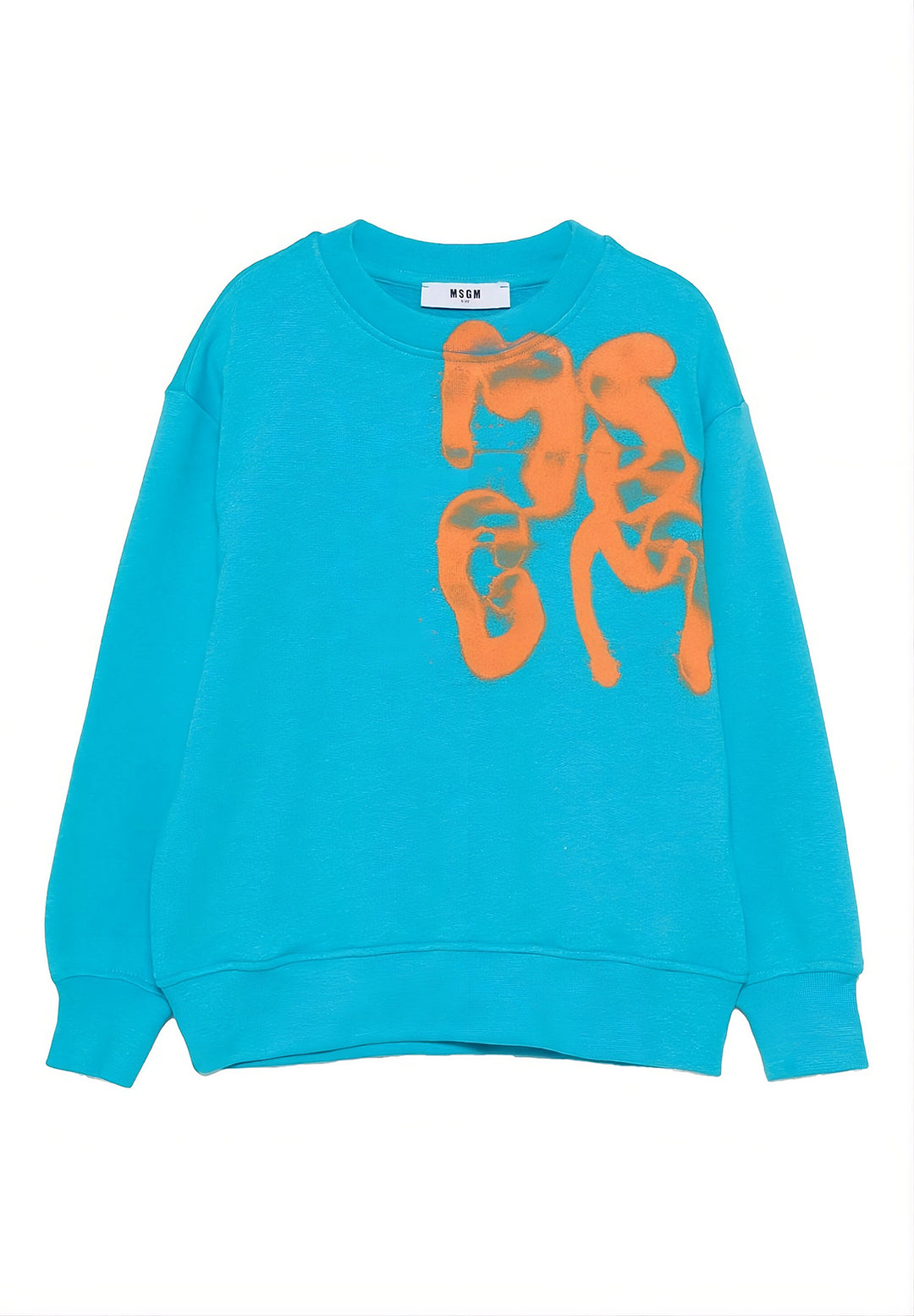 Türkisfarbenes Sweatshirt mit Rundhalsausschnitt für Jungen