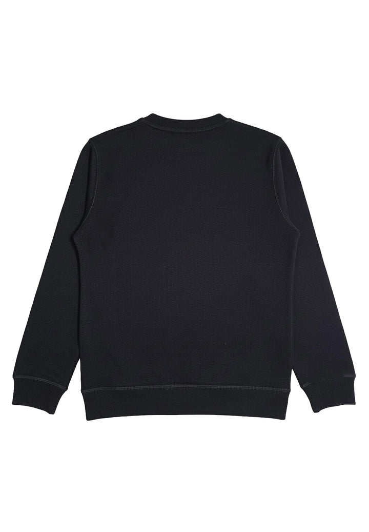 Felpa girocollo nera per bambino