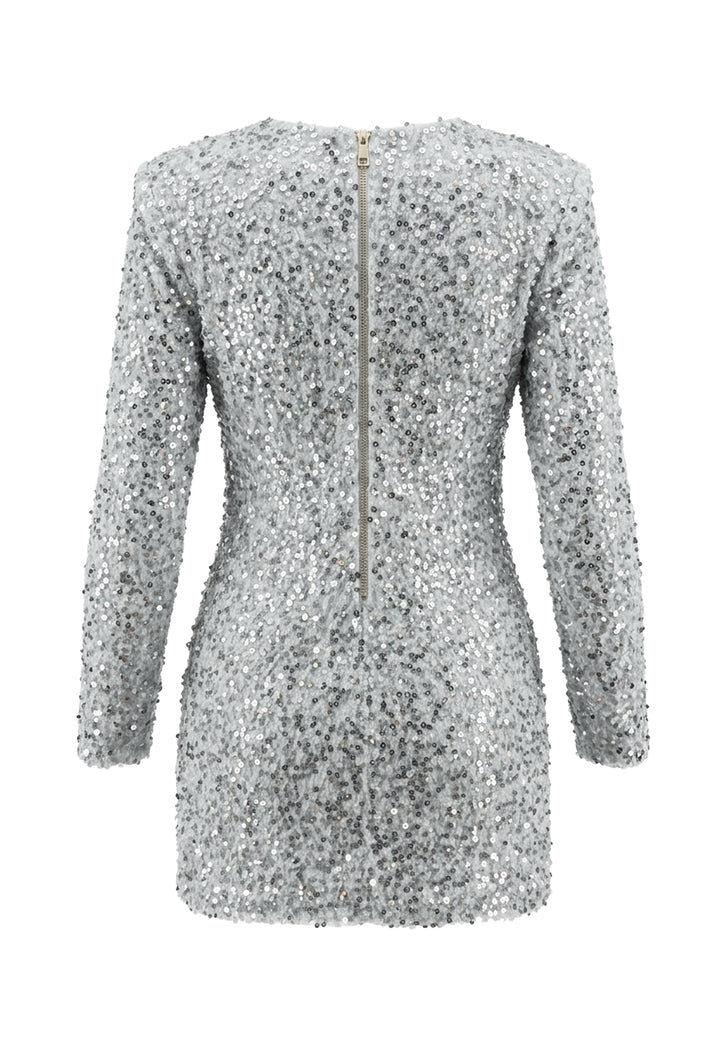 Vestito paillettes argento per bambina