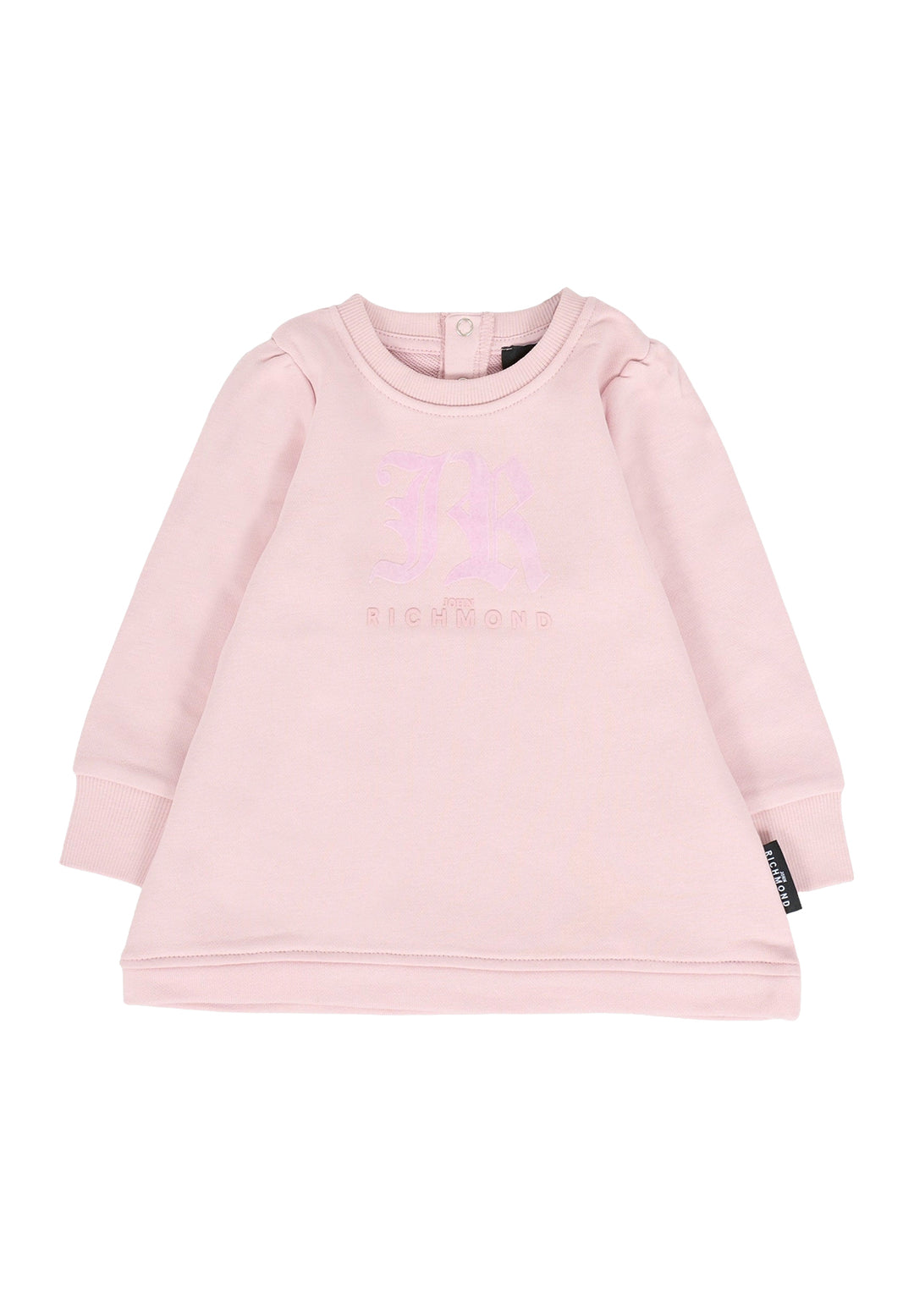 Vestito felpa rosa per neonata