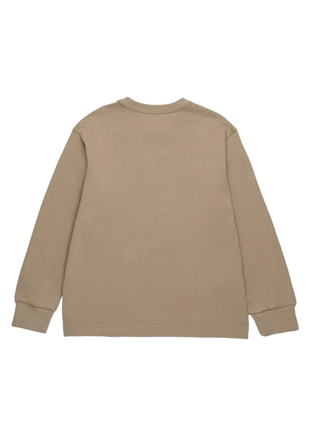 Felpa girocollo beige per bambino