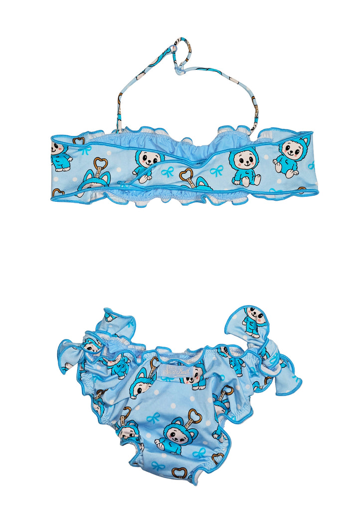 Costume bikini celeste per bambina