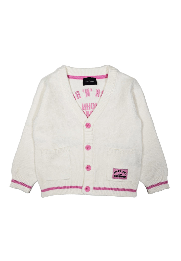 Cardigan bianco per neonata