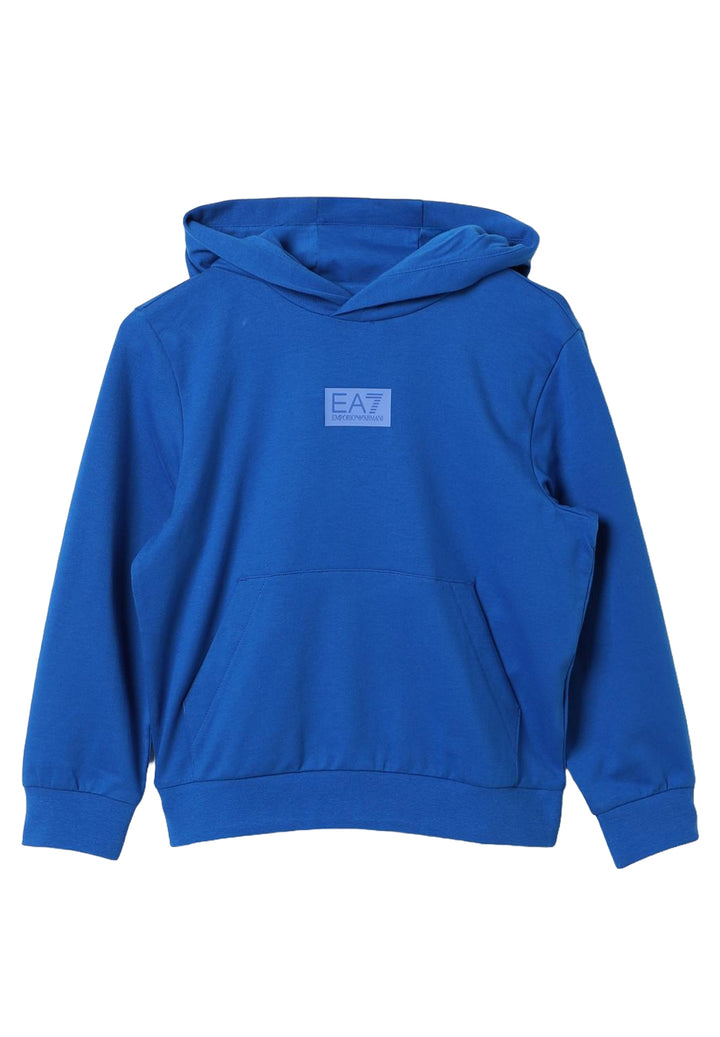 Felpa cappuccio blu per bambino