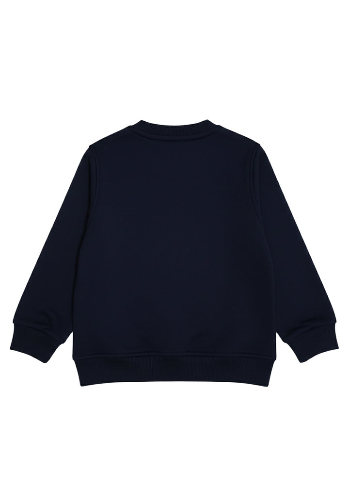 Felpa girocollo blu per neonato