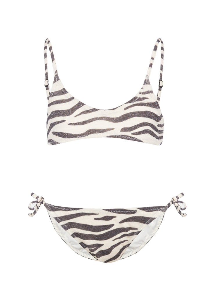 Costume bikini zebrato per bambina