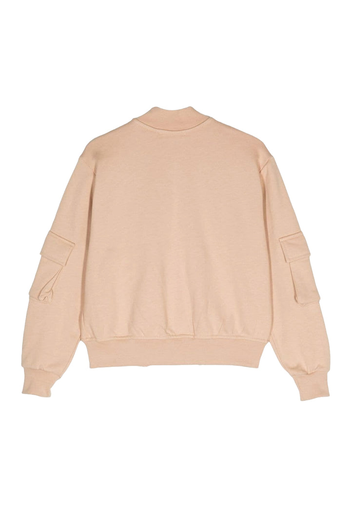 Felpa zip beige unisex