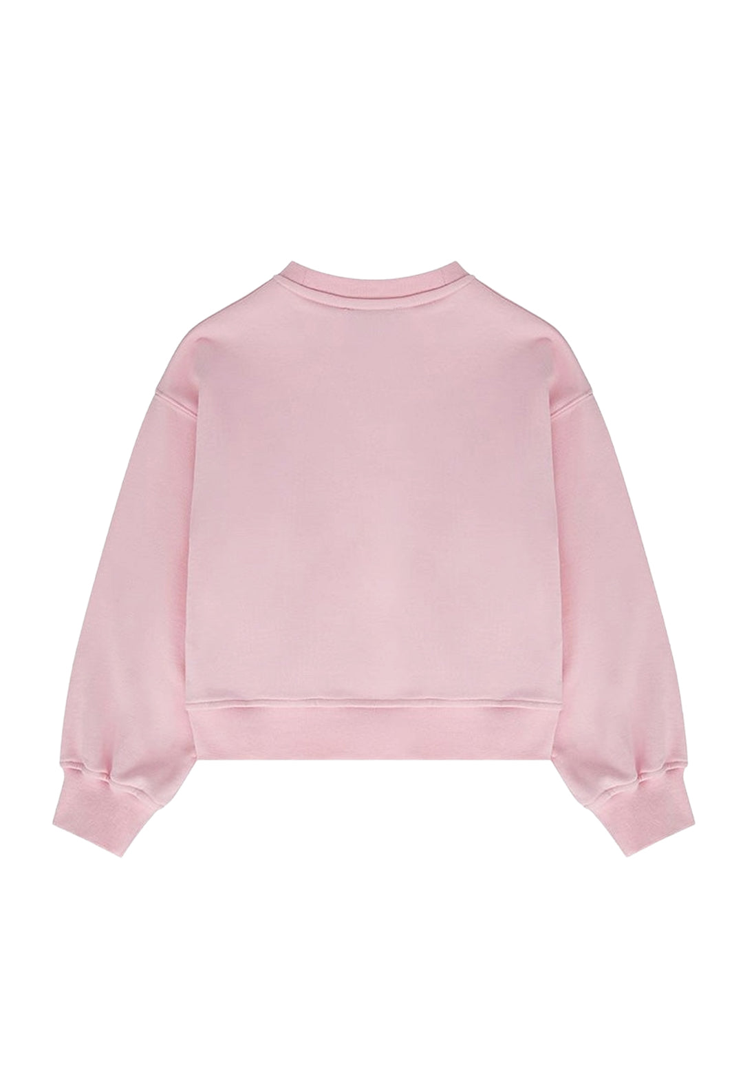 Felpa girocollo rosa per bambina