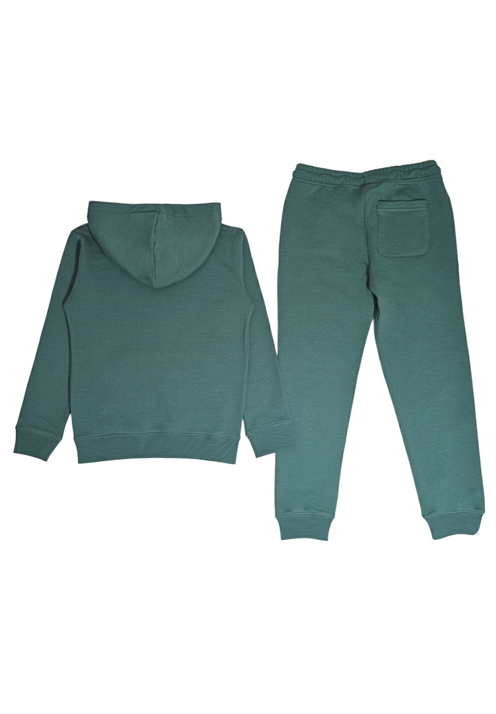 Completo felpa verde per bambino