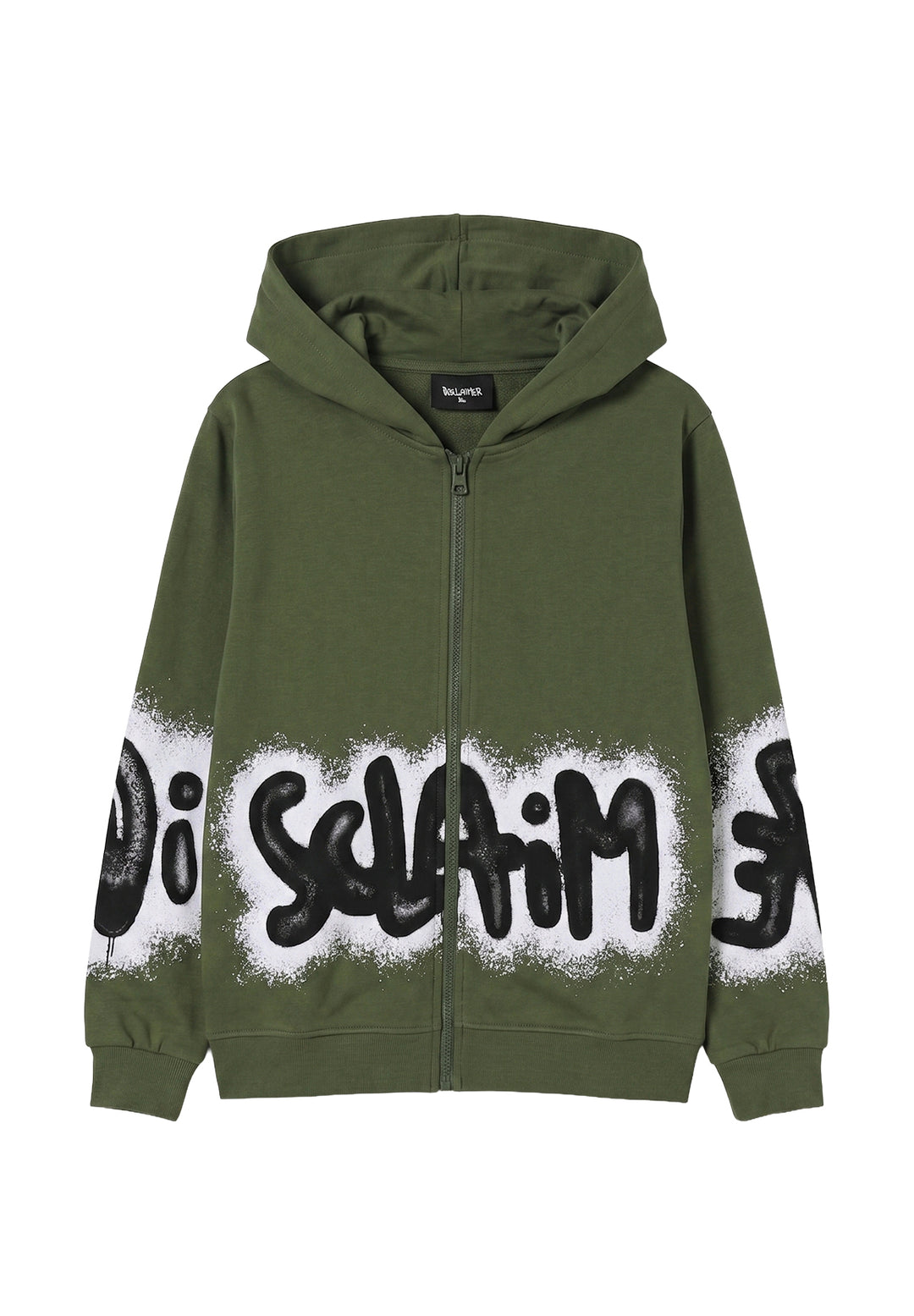 Felpa zip verde per bambino