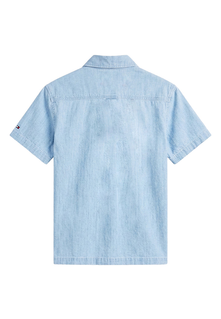 Camicia blu denim per bambino