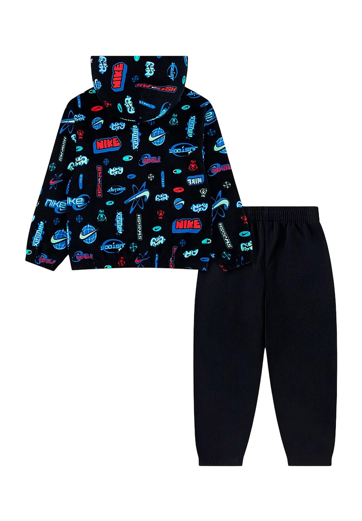 Completo felpa nero per bambino