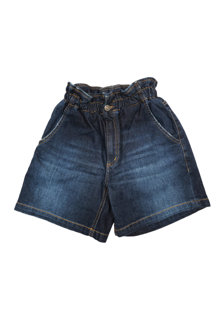 Short blu denim per bambina