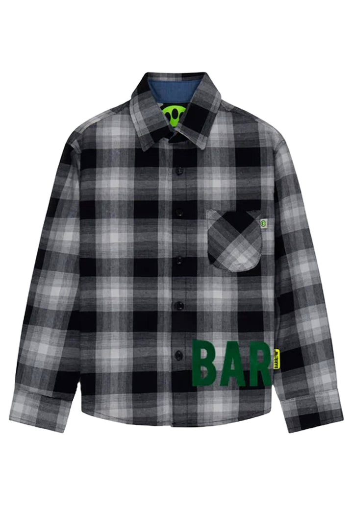 Camicia a quadri nera per bambino