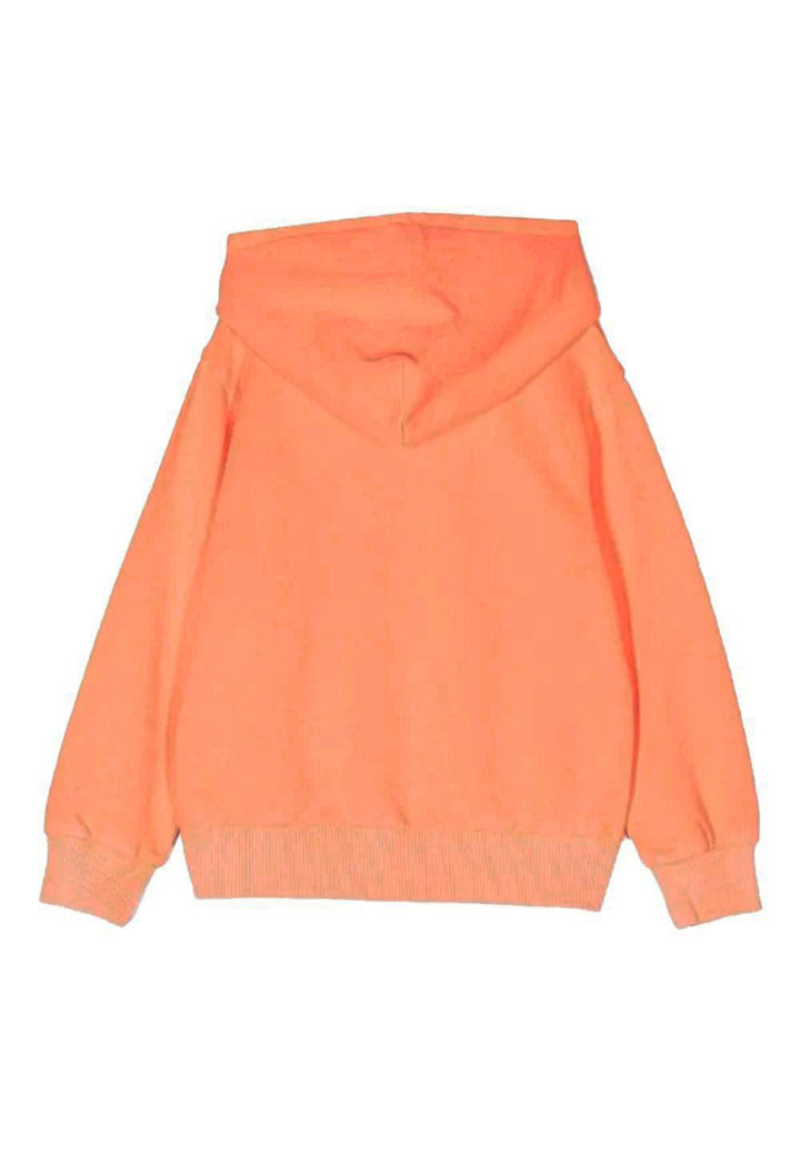 Fluoreszierender orangefarbener Kapuzenpullover für Mädchen