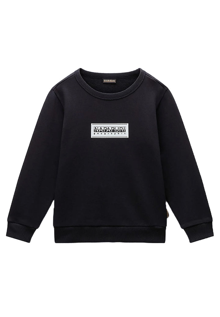 Black crewneck sweatshirt for boy