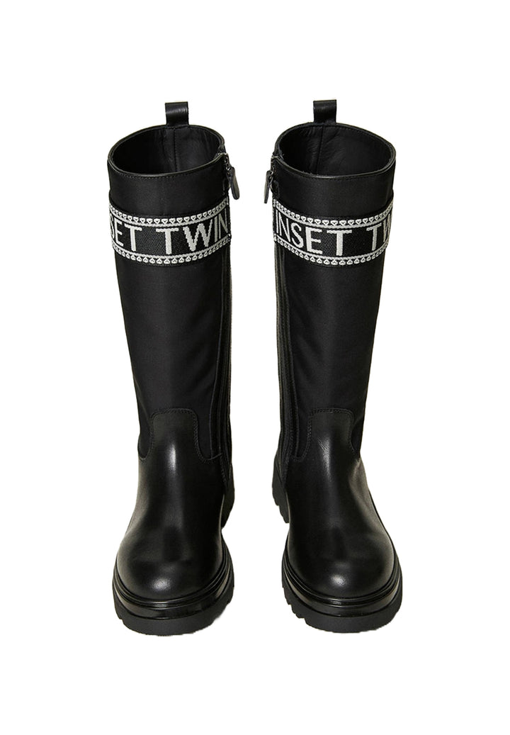 Black high boots for girls