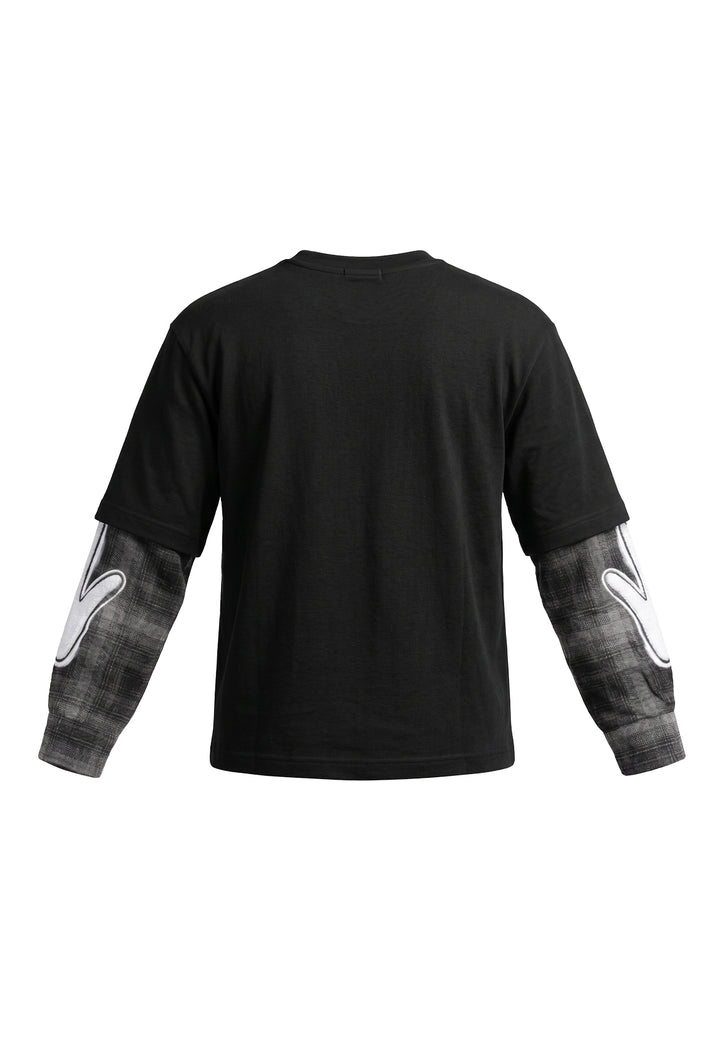 T-shirt nera per bambino