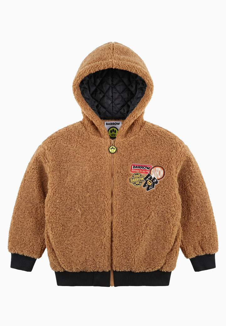 Giubbotto teddy marrone per bambino