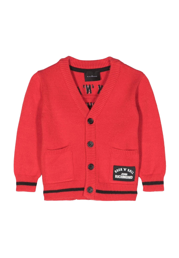 Cardigan rosso per neonato