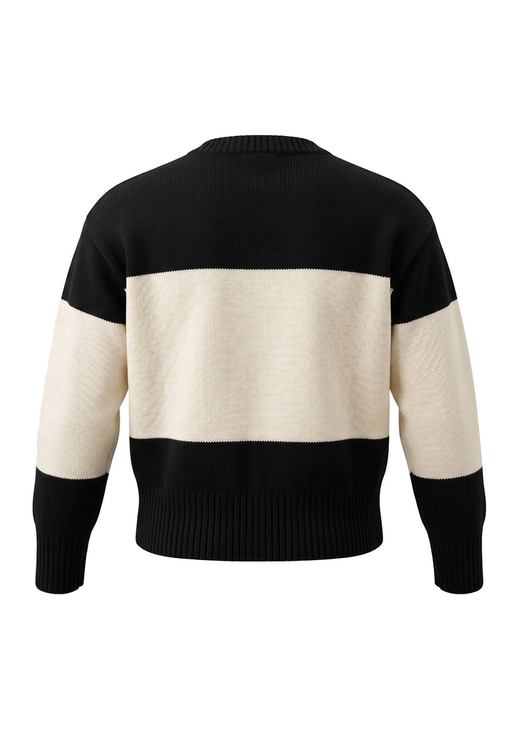 Maglione nero-bianco per bambino