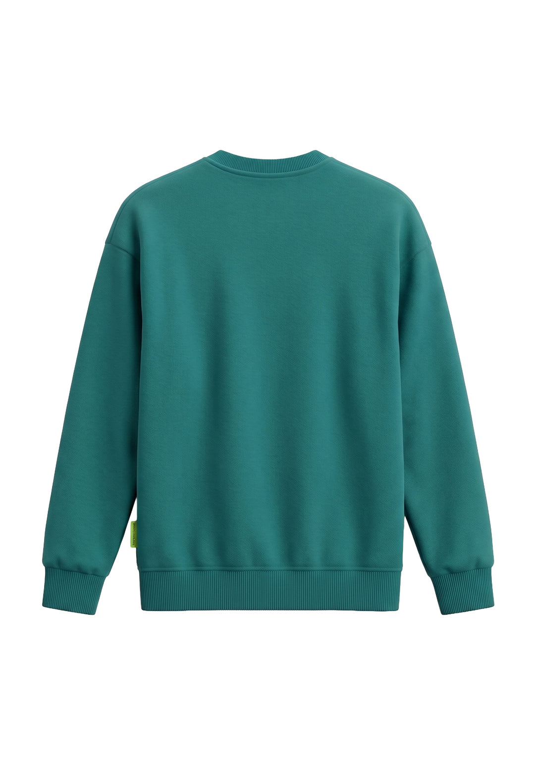 Felpa girocollo verde per bambino